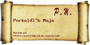 Porkoláb Maja névjegykártya